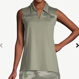 Chico’s Zenergy UPF Sleeveless Camo Polo Shirt